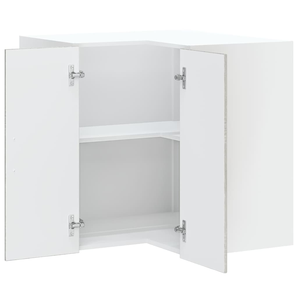 vidaXL Kitchen Wall Corner Cabinet Kalmar Grey Sonoma Engineered Wood