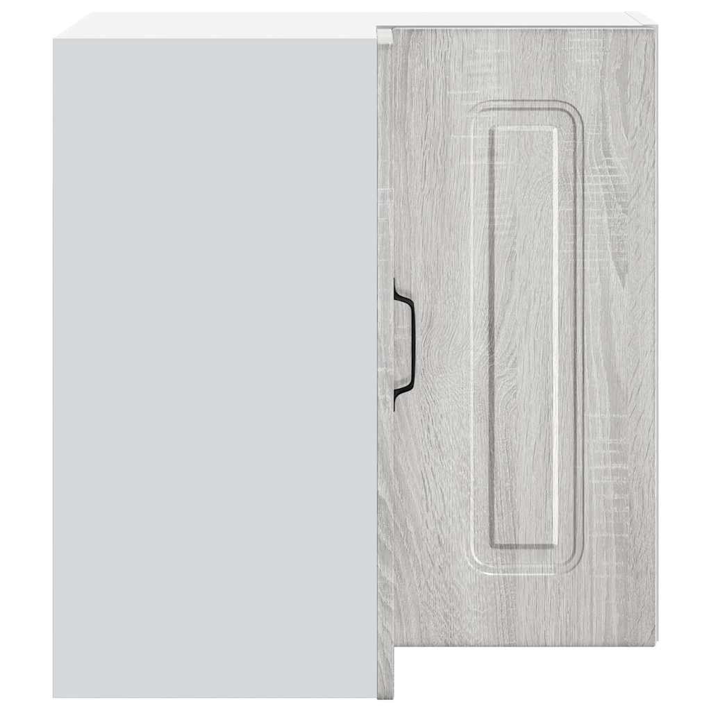 vidaXL Kitchen Wall Corner Cabinet "Kalmar" Grey Sonoma Engineered Wood