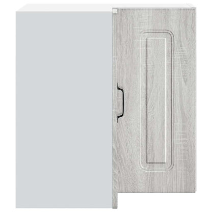 vidaXL Kitchen Wall Corner Cabinet "Kalmar" Grey Sonoma Engineered Wood