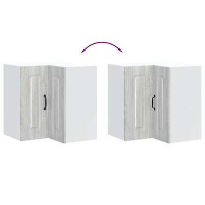 vidaXL Kitchen Wall Corner Cabinet Kalmar Grey Sonoma Engineered Wood