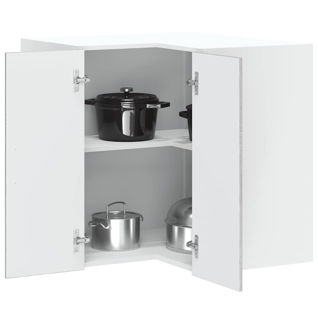 vidaXL Kitchen Wall Corner Cabinet "Kalmar" Grey Sonoma Engineered Wood
