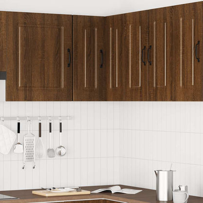 vidaXL Kitchen Wall Corner Cabinet "Kalmar" Brown Oak Engineered Wood