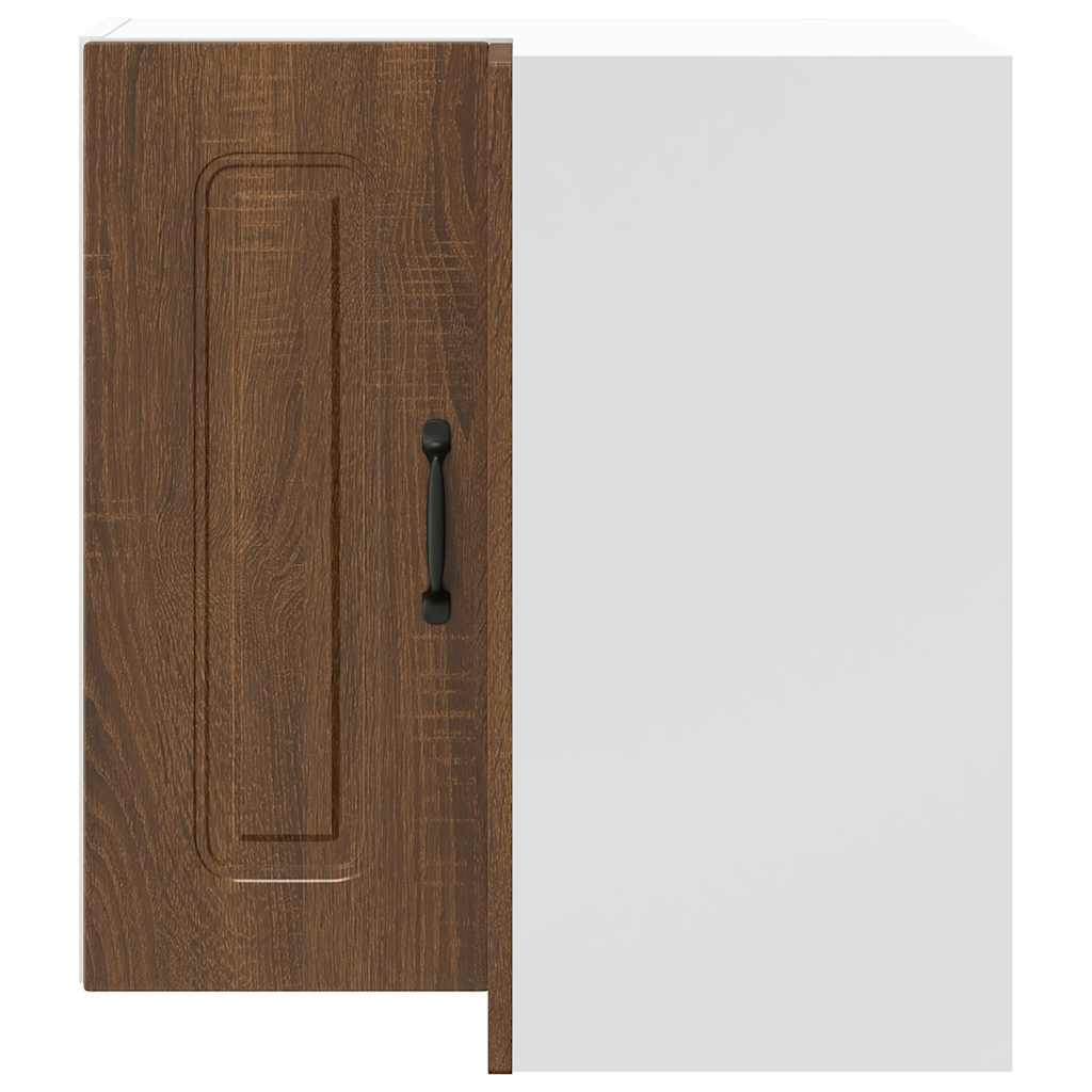 vidaXL Kitchen Wall Corner Cabinet Kalmar Brown Oak Engineered Wood