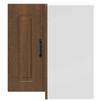 vidaXL Kitchen Wall Corner Cabinet "Kalmar" Brown Oak Engineered Wood