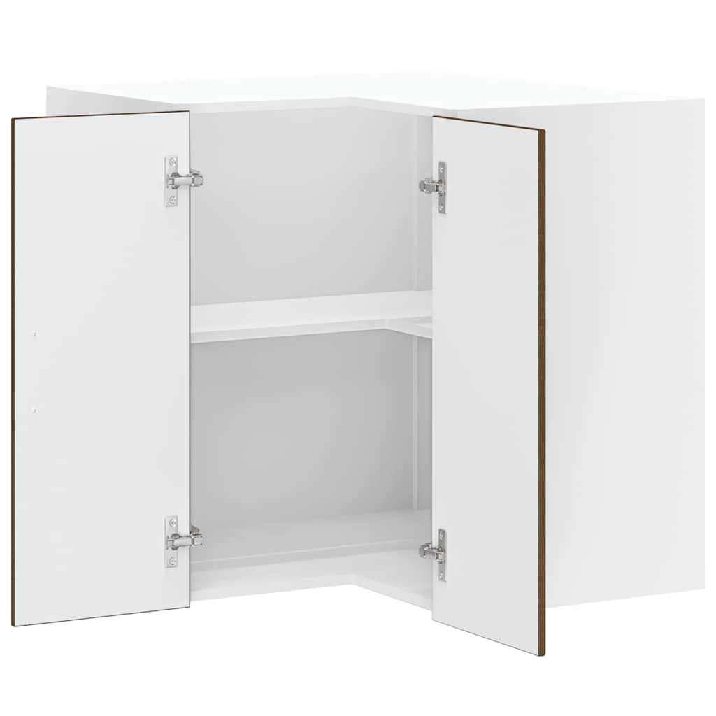 vidaXL Kitchen Wall Corner Cabinet "Kalmar" Brown Oak Engineered Wood