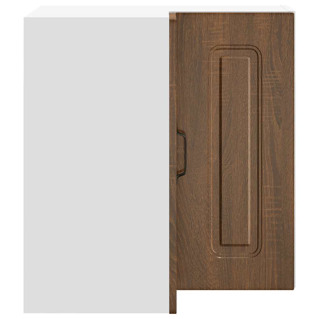 vidaXL Kitchen Wall Corner Cabinet Kalmar Brown Oak Engineered Wood