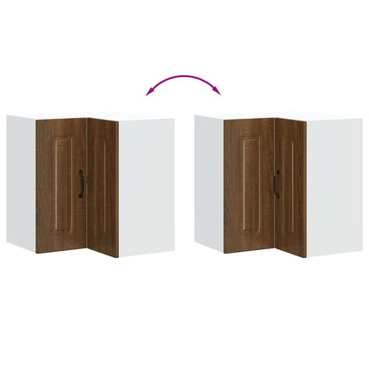 vidaXL Kitchen Wall Corner Cabinet "Kalmar" Brown Oak Engineered Wood