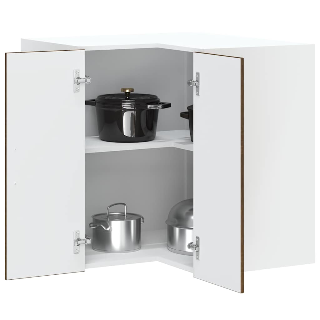 vidaXL Kitchen Wall Corner Cabinet Kalmar Brown Oak Engineered Wood