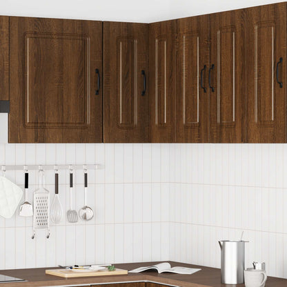 vidaXL Kitchen Wall Corner Cabinet "Kalmar" Brown Oak Engineered Wood
