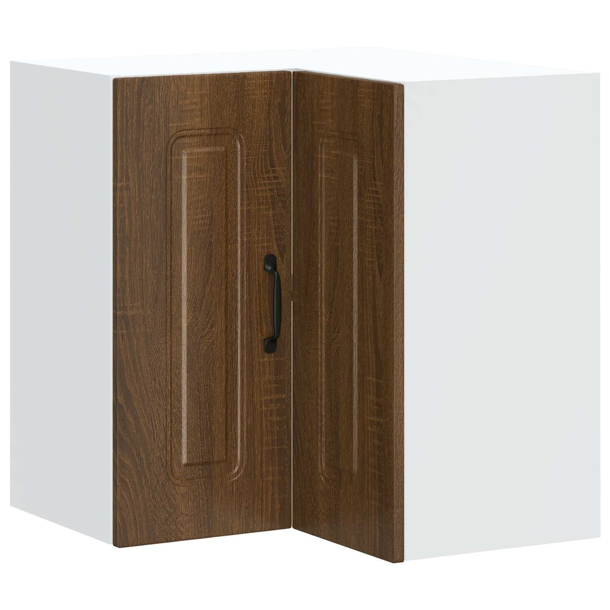 vidaXL Kitchen Wall Corner Cabinet "Kalmar" Brown Oak Engineered Wood