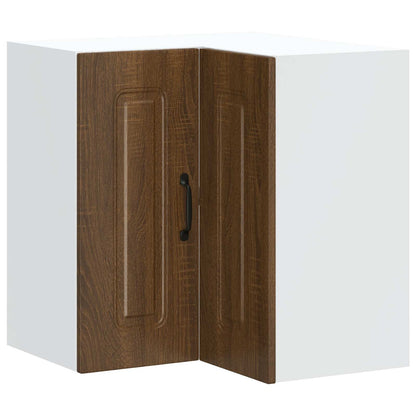 vidaXL Kitchen Wall Corner Cabinet "Kalmar" Brown Oak Engineered Wood