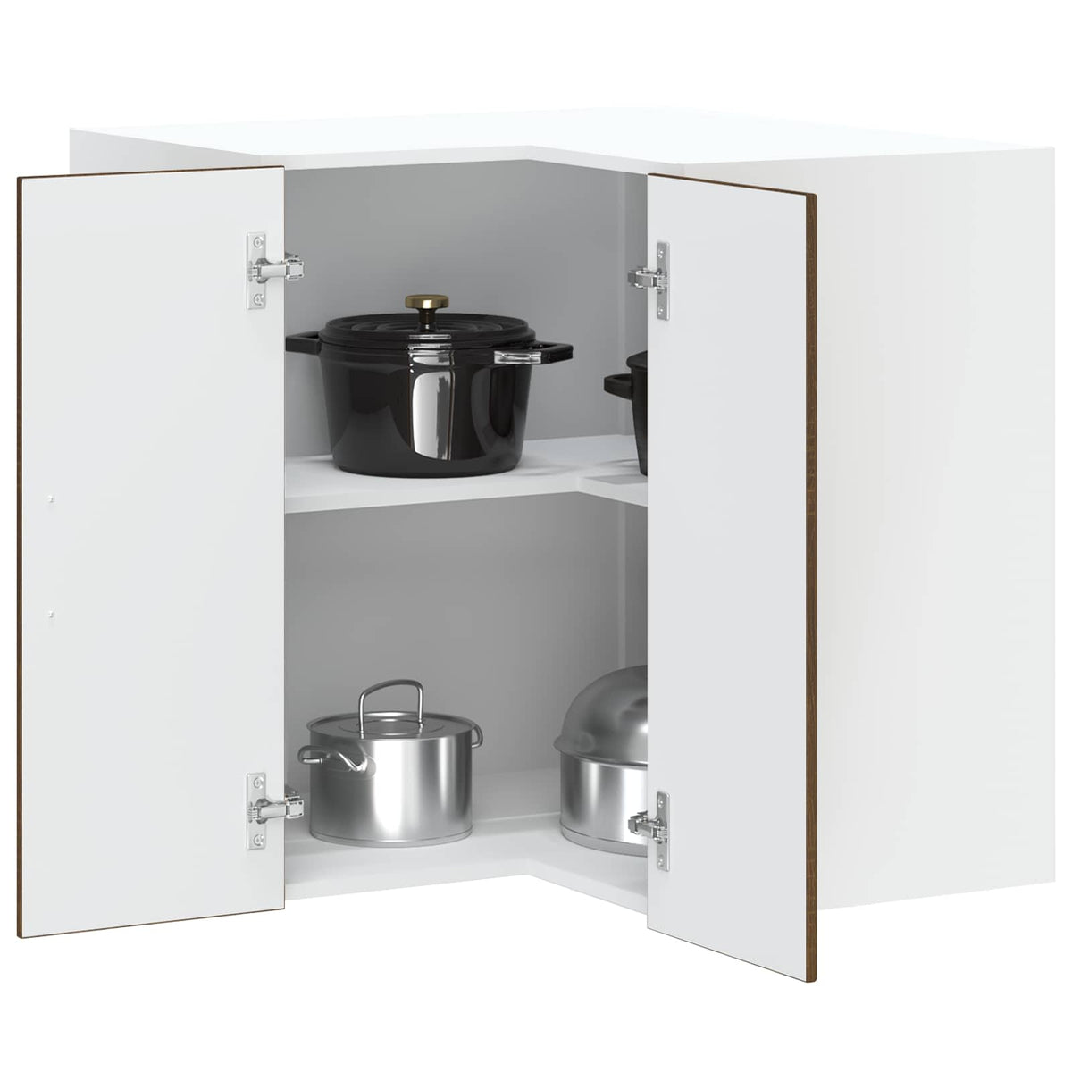 vidaXL Kitchen Wall Corner Cabinet "Kalmar" Brown Oak Engineered Wood