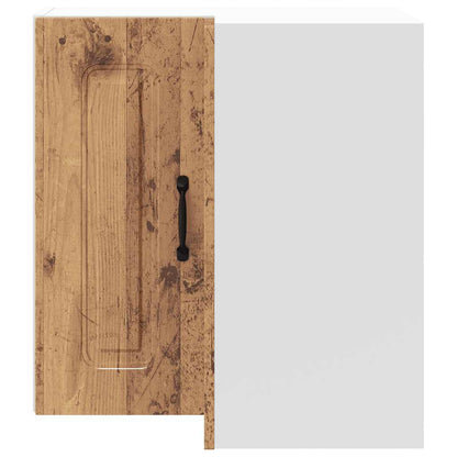 vidaXL Kitchen Wall Corner Cabinet "Kalmar" Old Wood Engineered Wood