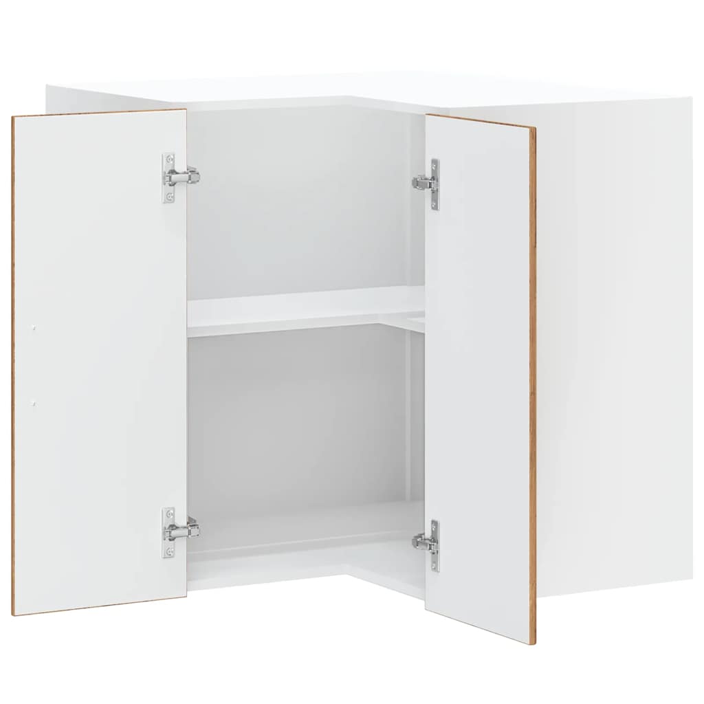 vidaXL Kitchen Wall Corner Cabinet "Kalmar" Old Wood Engineered Wood