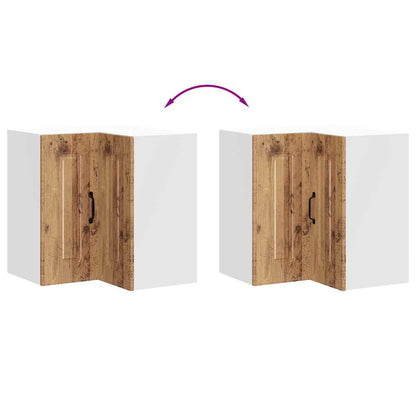 vidaXL Kitchen Wall Corner Cabinet "Kalmar" Old Wood Engineered Wood