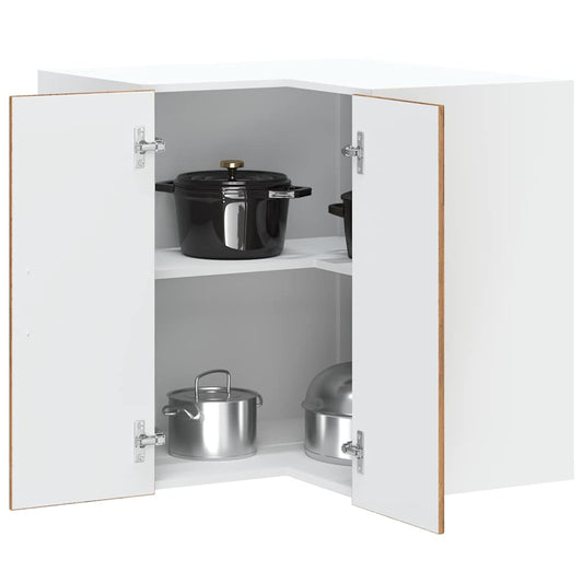vidaXL Kitchen Wall Corner Cabinet "Kalmar" Old Wood Engineered Wood