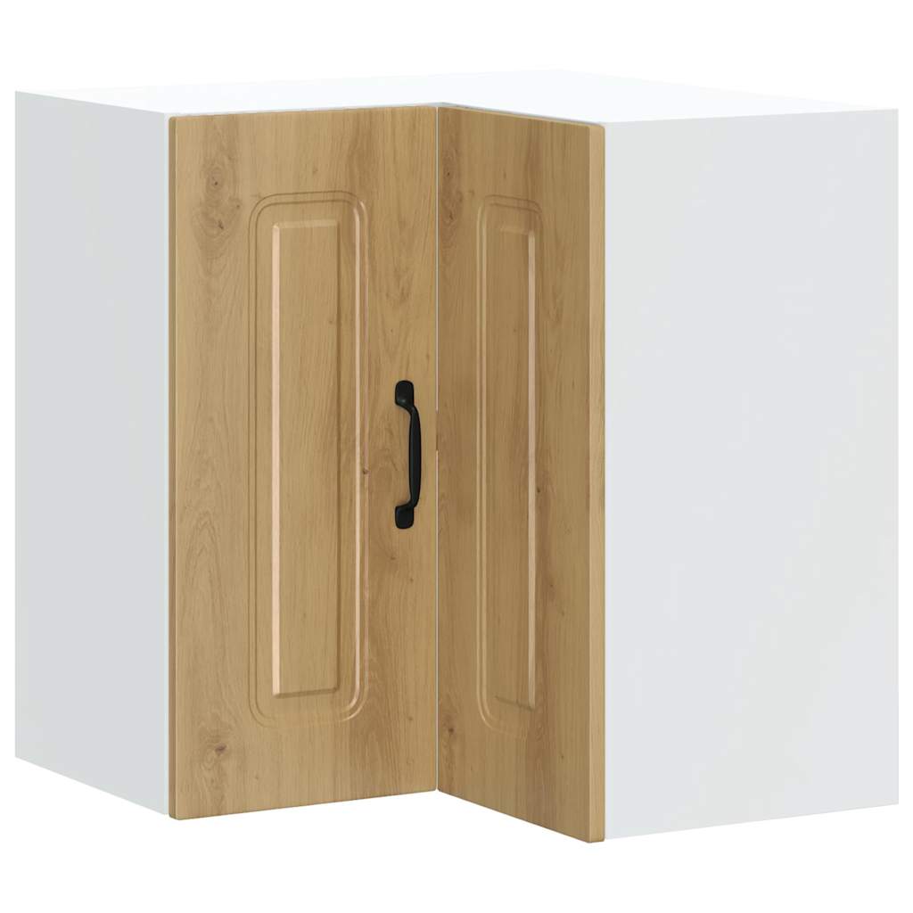 vidaXL Kitchen Wall Corner Cabinet "Kalmar" Artisan Oak Engineered Wood