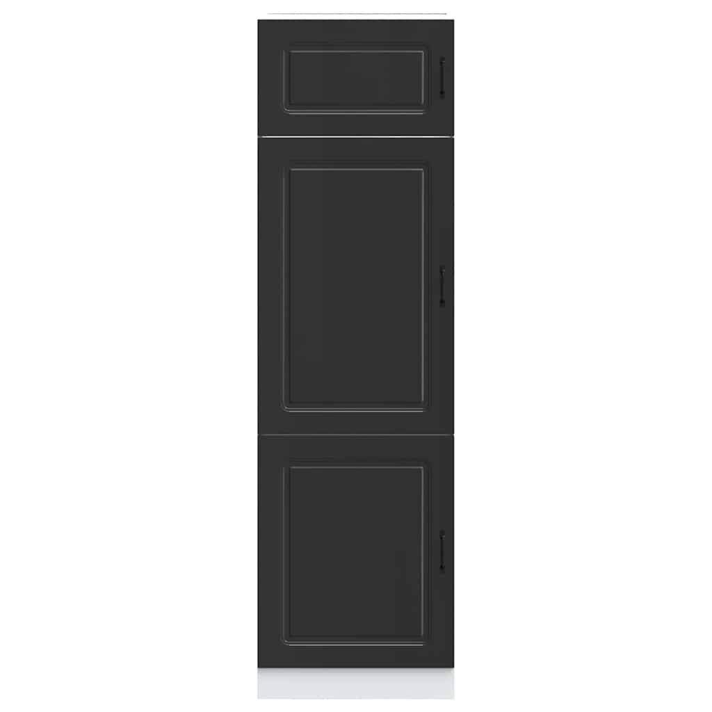 vidaXL Kitchen Cupboard Kalmar Black Engineered Wood