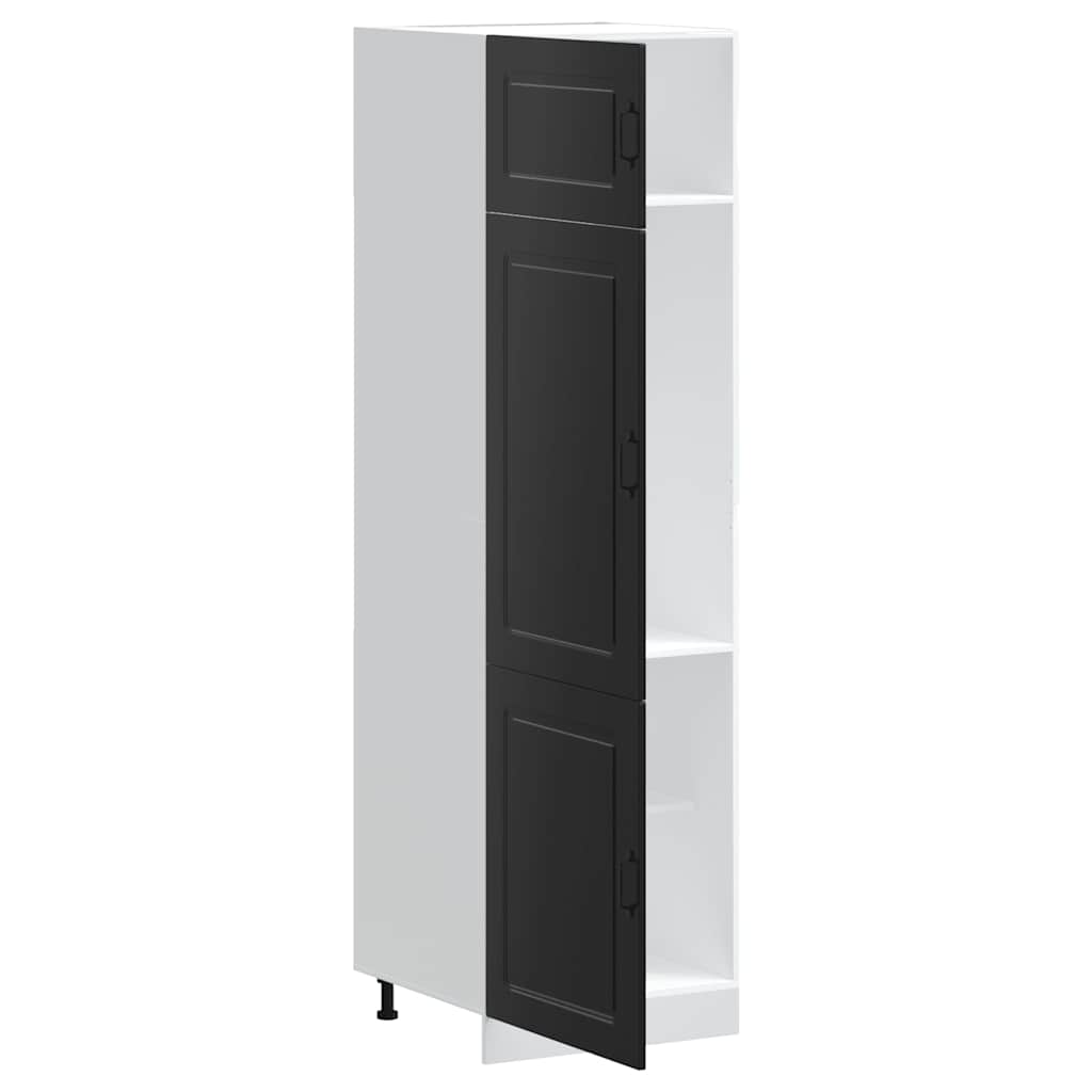 vidaXL Kitchen Cupboard "Kalmar" Black Engineered Wood