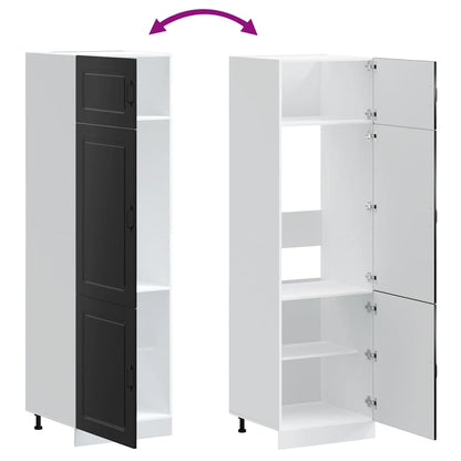 vidaXL Kitchen Cupboard "Kalmar" Black Engineered Wood