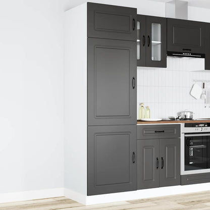 vidaXL Kitchen Cupboard "Kalmar" Black Engineered Wood