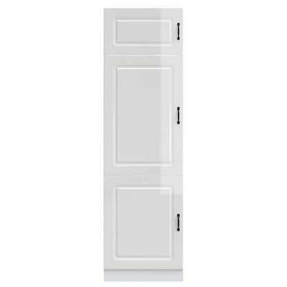 vidaXL Kitchen Cupboard "Kalmar" High Gloss White Engineered Wood