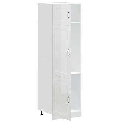 vidaXL Kitchen Cupboard Kalmar High Gloss White Engineered Wood