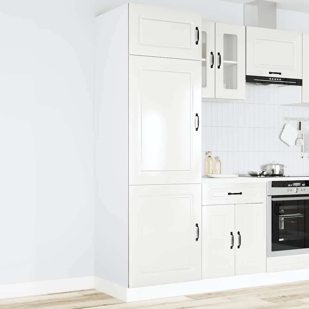 vidaXL Kitchen Cupboard "Kalmar" High Gloss White Engineered Wood