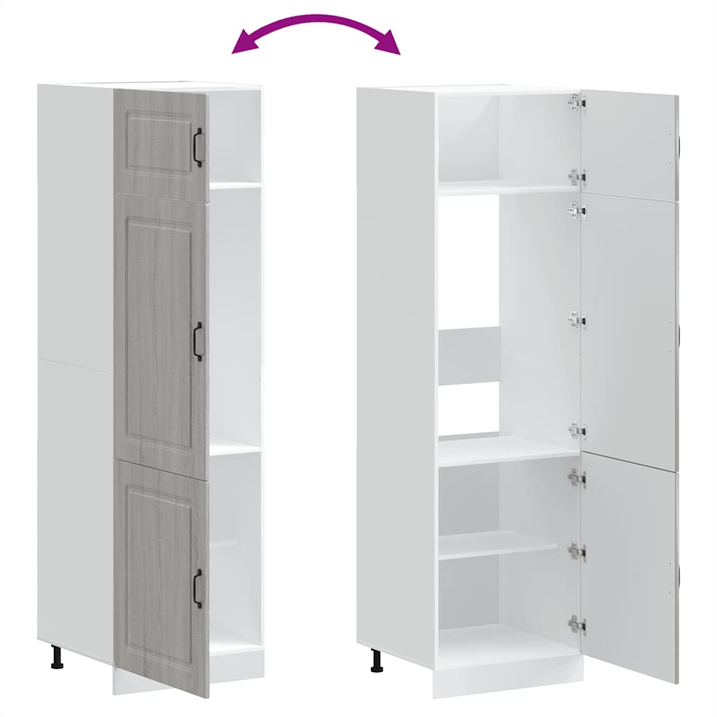 vidaXL Kitchen Cupboard "Kalmar" Grey Sonoma Engineered Wood