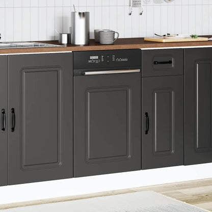 vidaXL Dishwasher Panel "Kalmar" Black 45x1,5x57 cm Engineered Wood