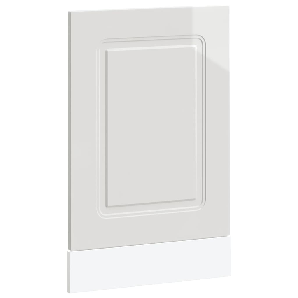 vidaXL Dishwasher Panel "Kalmar" High Gloss White 45x1,5x57 cm Engineered Wood
