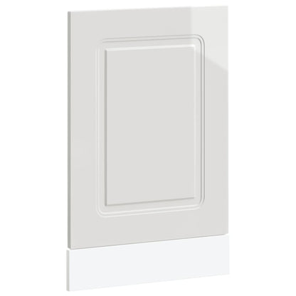 vidaXL Dishwasher Panel "Kalmar" High Gloss White 45x1,5x57 cm Engineered Wood