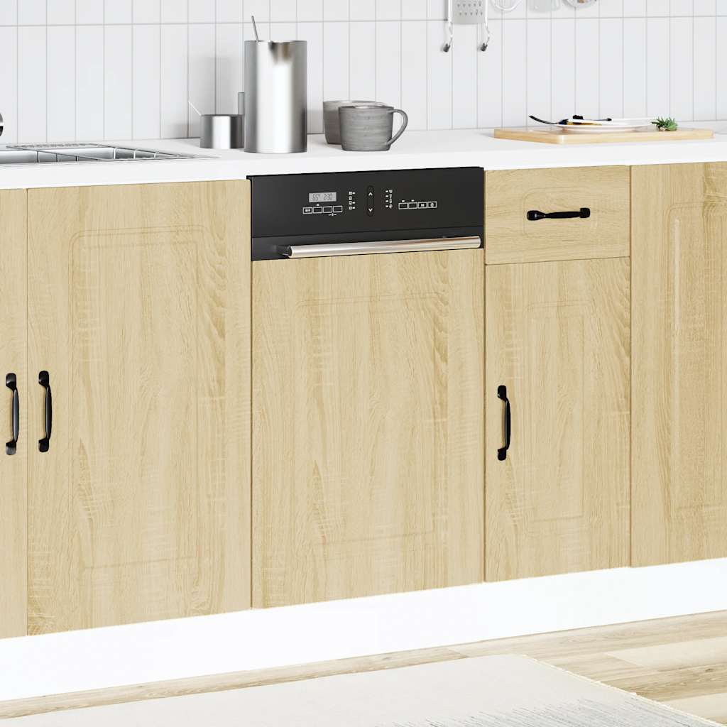 vidaXL Dishwasher Panel Kalmar Sonoma Oak 45x1.5x57 cm Engineered Wood
