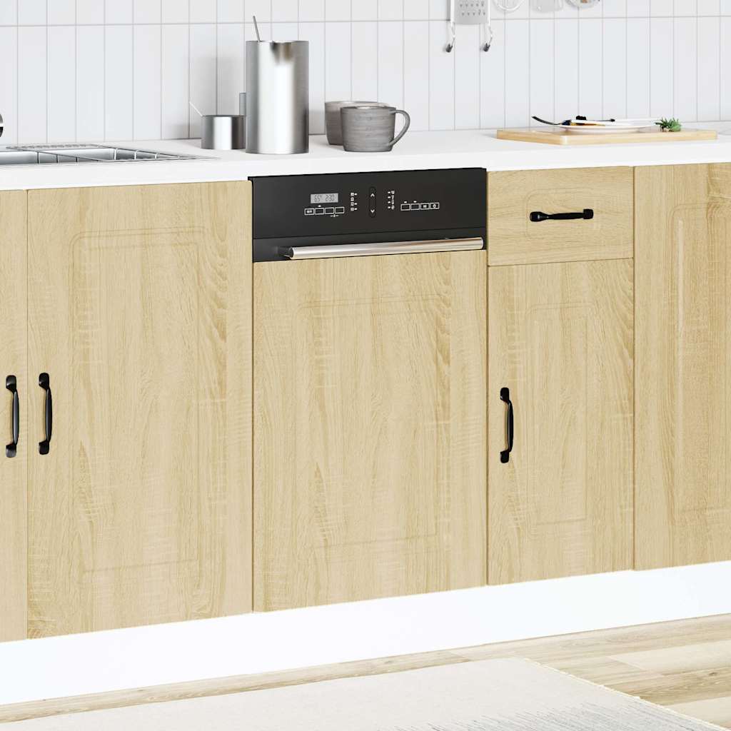 vidaXL Dishwasher Panel "Kalmar" Sonoma Oak 45x1,5x57 cm Engineered Wood