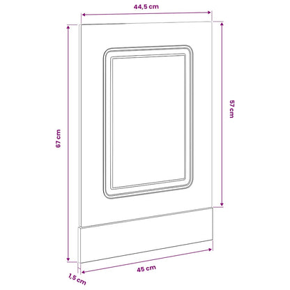vidaXL Dishwasher Panel "Kalmar" Sonoma Oak 45x1,5x57 cm Engineered Wood