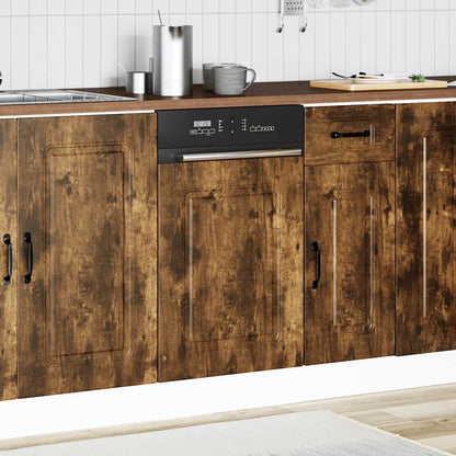 vidaXL Dishwasher Panel "Kalmar" Smoked Oak 45x1,5x57 cm Engineered Wood