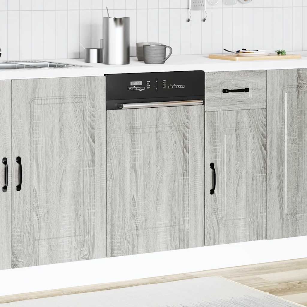 vidaXL Dishwasher Panel "Kalmar" Grey Sonoma 45x1,5x57 cm Engineered Wood