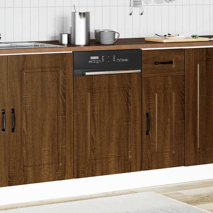 vidaXL Dishwasher Panel "Kalmar" Brown Oak 45x1,5x57 cm Engineered Wood