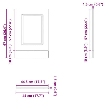 vidaXL Dishwasher Panel "Kalmar" Brown Oak 45x1,5x57 cm Engineered Wood
