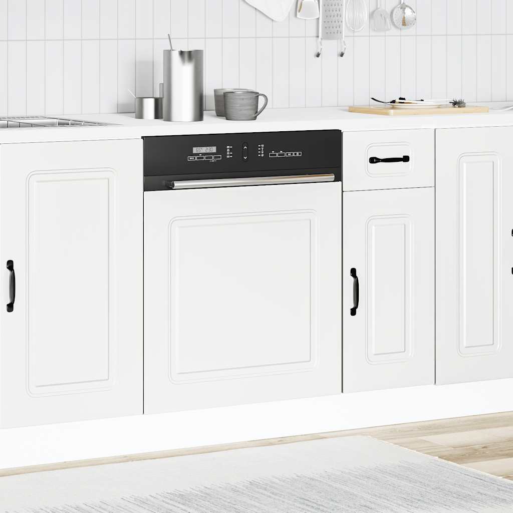 vidaXL Dishwasher Panel Kalmar White 60x1.5x57 cm Engineered Wood