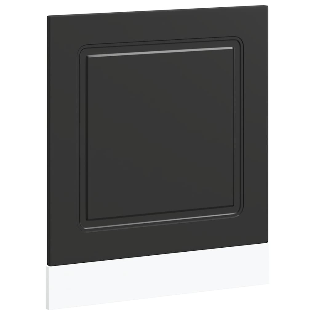 vidaXL Dishwasher Panel Kalmar Black 60x1.5x57 cm Engineered Wood