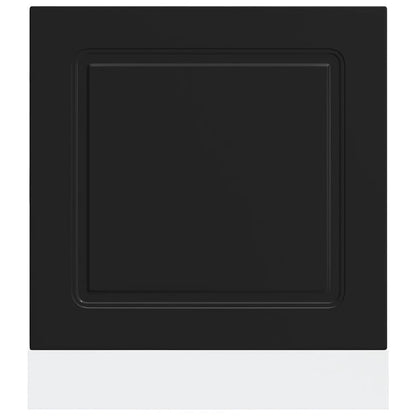 vidaXL Dishwasher Panel Kalmar Black 60x1.5x57 cm Engineered Wood
