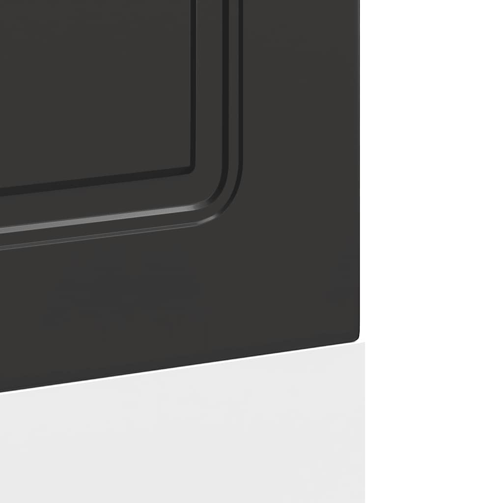 vidaXL Dishwasher Panel Kalmar Black 60x1.5x57 cm Engineered Wood