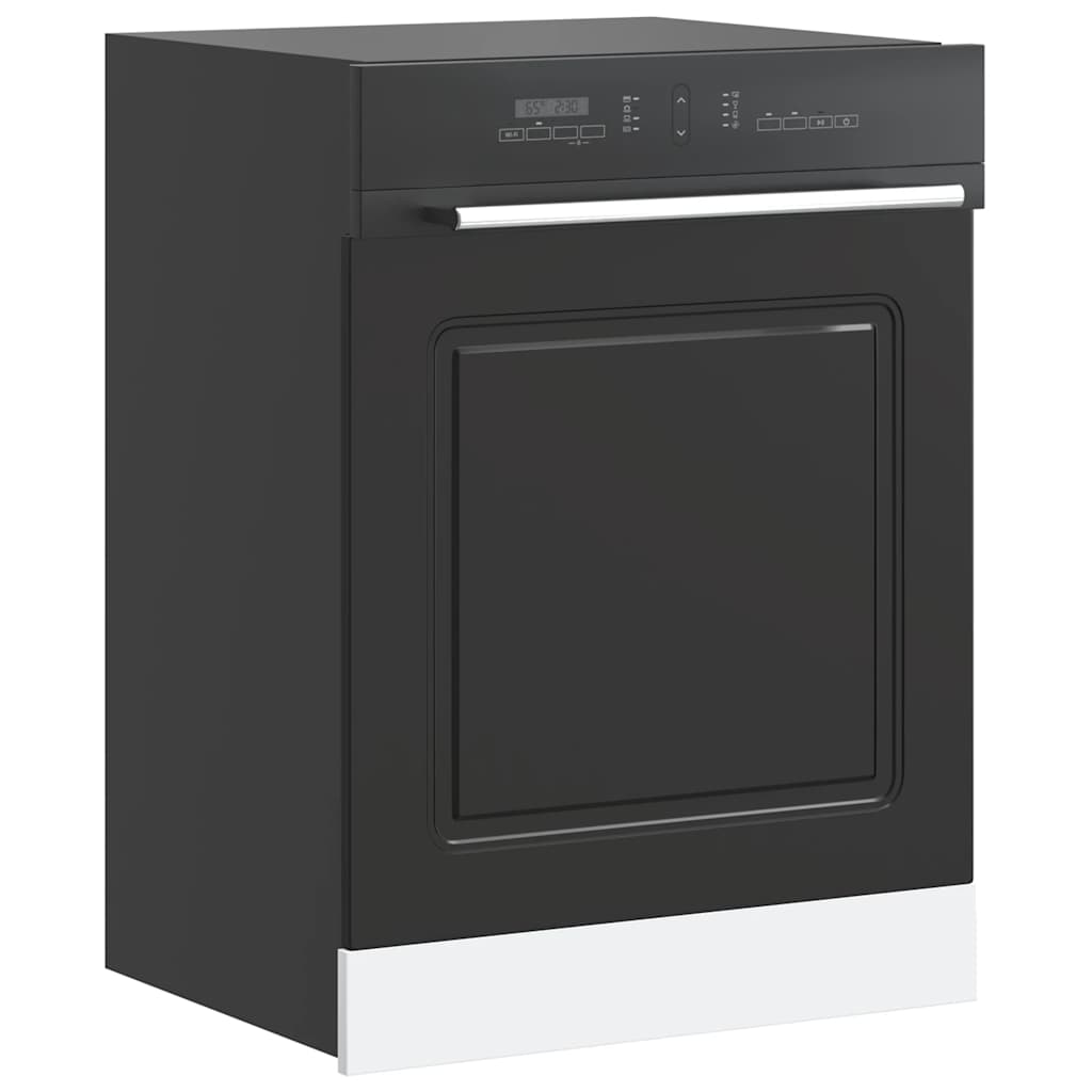vidaXL Dishwasher Panel Kalmar Black 60x1.5x57 cm Engineered Wood