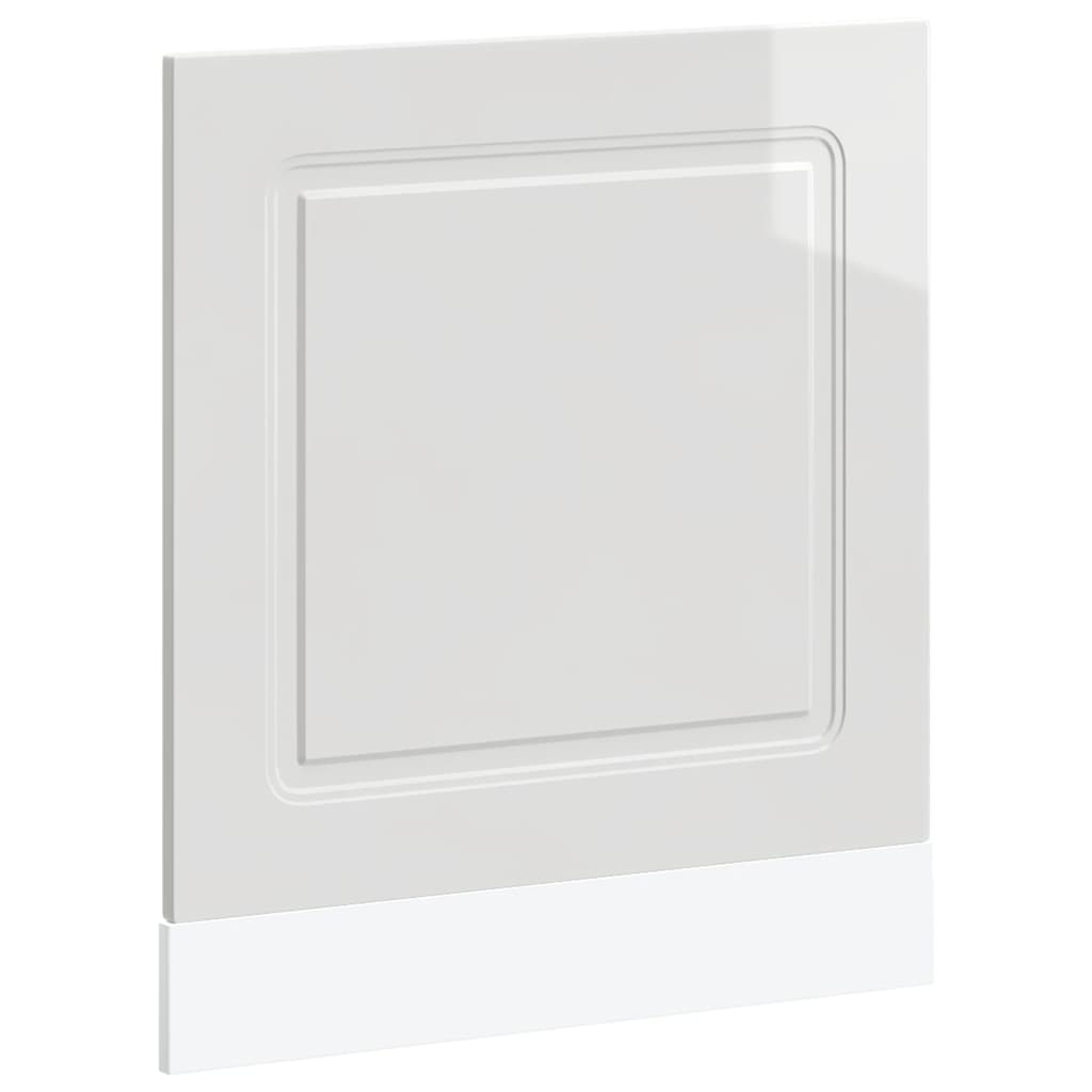 vidaXL Dishwasher Panel "Kalmar" High Gloss White 60x1,5x57 cm Engineered Wood
