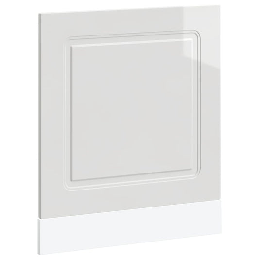 vidaXL Dishwasher Panel "Kalmar" High Gloss White 60x1,5x57 cm Engineered Wood
