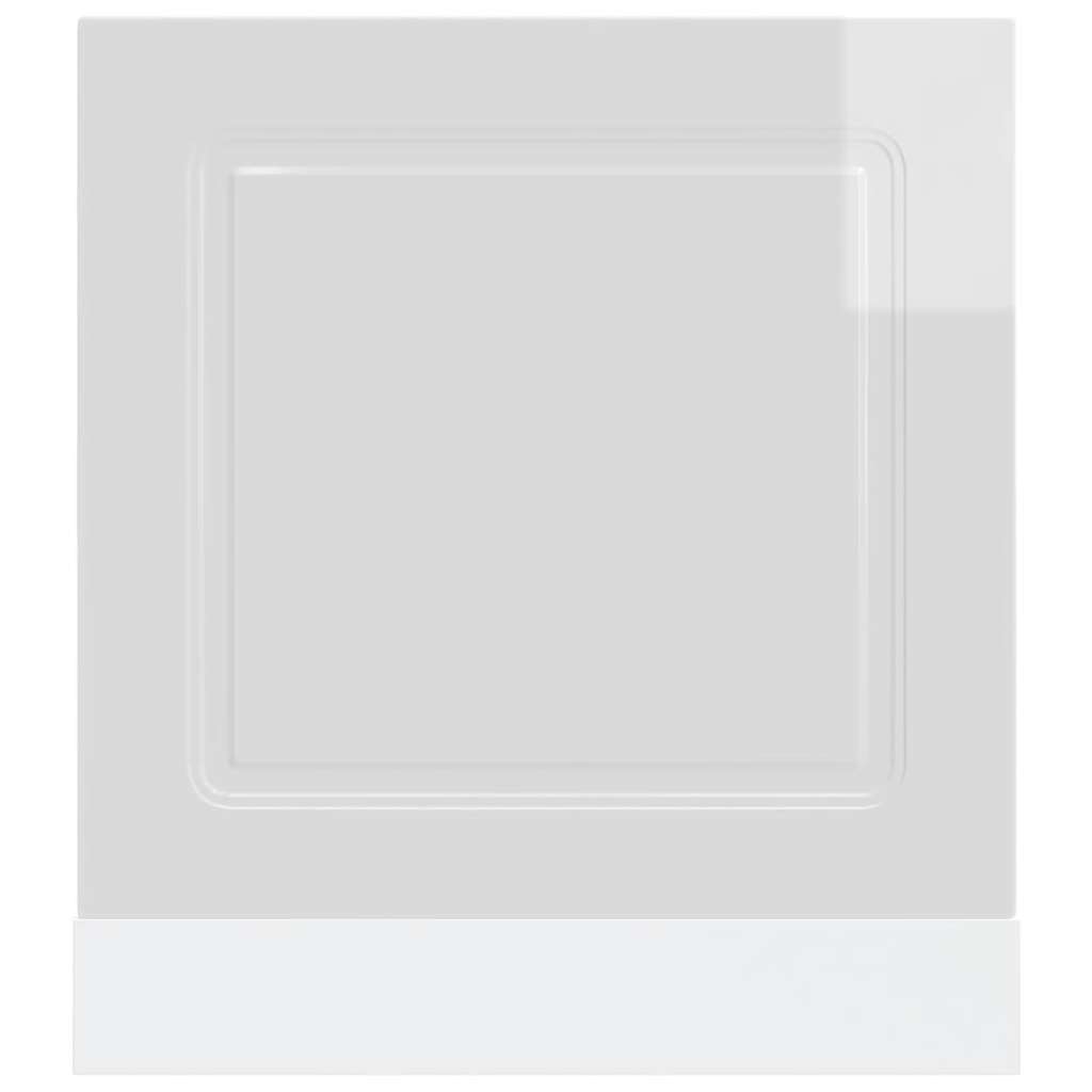 vidaXL Dishwasher Panel "Kalmar" High Gloss White 60x1,5x57 cm Engineered Wood
