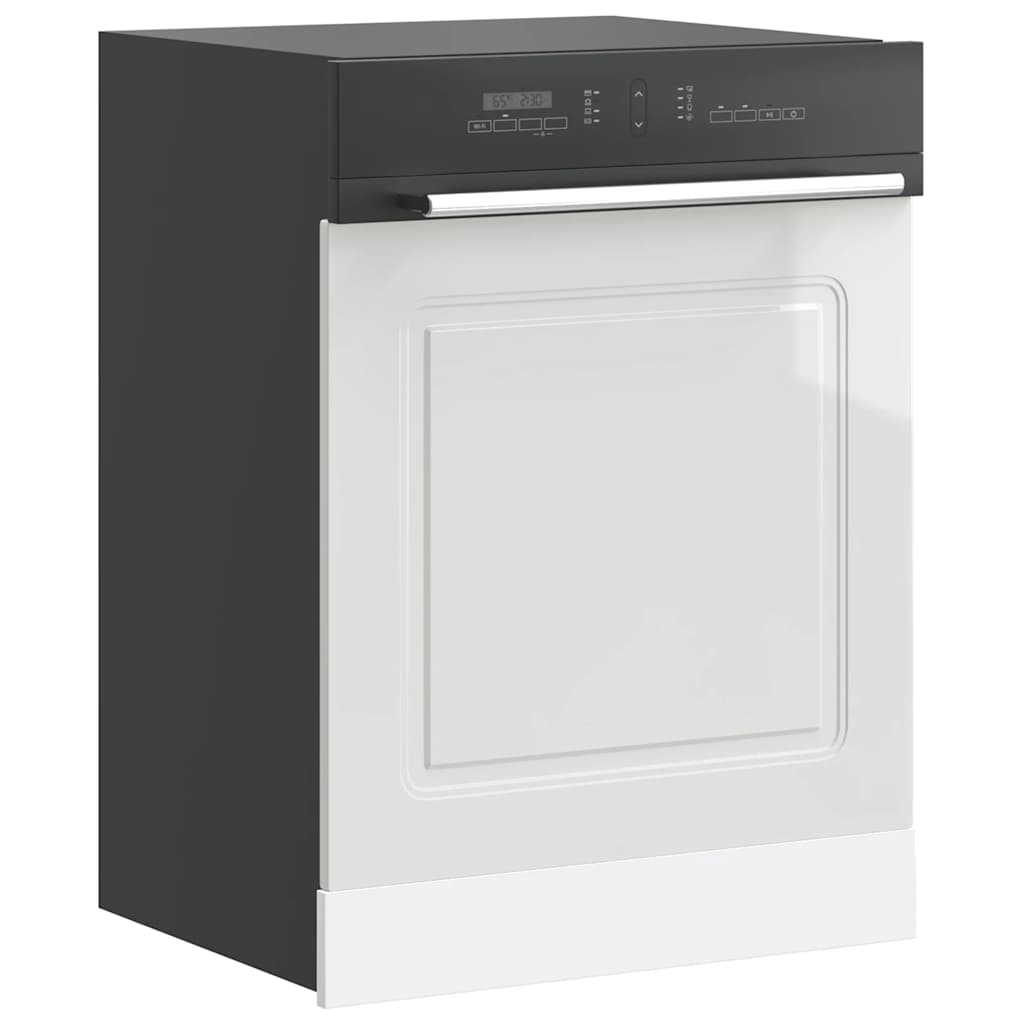 vidaXL Dishwasher Panel "Kalmar" High Gloss White 60x1,5x57 cm Engineered Wood