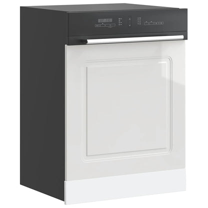 vidaXL Dishwasher Panel "Kalmar" High Gloss White 60x1,5x57 cm Engineered Wood