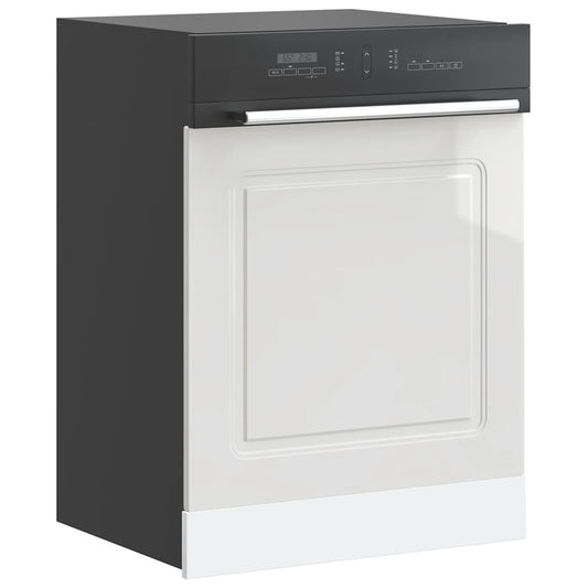 vidaXL Dishwasher Panel "Kalmar" High Gloss White 60x1,5x57 cm Engineered Wood